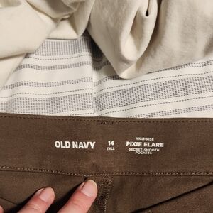 Old Navy Chocolate Pixie Flare Trousers